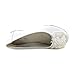 Girls Flats with Crystal Bead Bow (13, White)