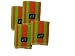 Cotton Dish Cloths (Mandarin Orange with Green Rugby Stripe, 4-Pack)