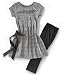 Sweet Heart Rose Girls Pleated Plaid Dress with Leggings