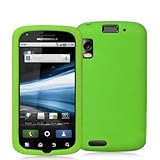 Neon Green Silicone Rubber Gel Soft Skin Case Cover for Motorola Atrix 4G P ....