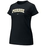 Nike Purdue Boilermakers Black Ladies Arch Crew T-shirt