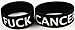 2 Pack of F*ck Cancer Rubber Saying Bracelet (Black)