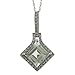 10k White Gold 3.16cttw Square Green Amethyst and title=