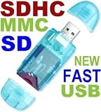 SD SDHC MMC Memory Card Reader USB 2.0 for 256MB, 512MB, 1GB, 2GB, 4GB, 8GB, 16GB Memory Cards!