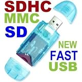 SD SDHC MMC Memory Card Reader USB 2.0 for 256MB, 512MB, 1GB, 2GB, 4GB, 8GB, 16GB Memory Cards!