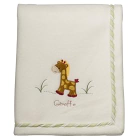 Buy Tiddliwinks Sage Jungle Embroidered Fleece Blanket by Twinks now!