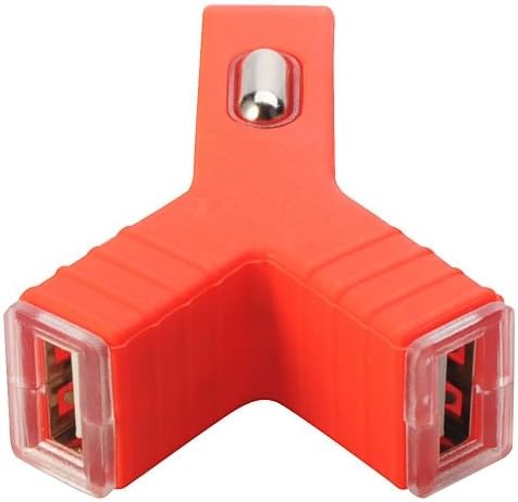 2A Output Y-Shape Car Cigarette Powered Adapter Charger w/ Dual USB Output-Red