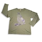 Charlie Rocket - Boys Long Sleeve Tee Shirt, Olive Green