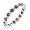 Ruby sterling silver bridal eternity stack rings set