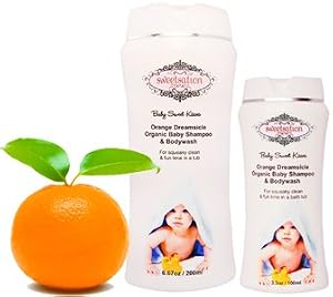 Orange*Dreamsicle Organic Baby Shampoo & Bodywash, with proteins, Kiwi and Calendula, 6.6oz