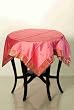 Peach Pink Sari Table linen /tavle cloth / Topper - Custom Made