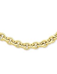 14k 18in 7.25mm Polished Fancy Rolo Link Necklace