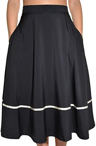 Comme Toi Midi Aline Skirt (Navy, Large)
