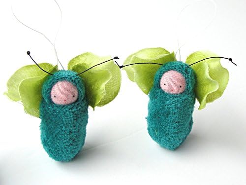 Teal Flower Fairy Ornament