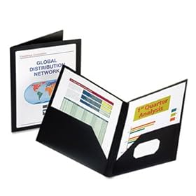 Oxford 57442 - ViewFolio Polypropylene Portfolio, 50-Sheet Capacity, Black/Clear-ESS57442