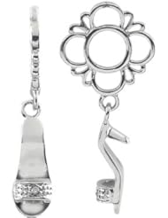 Storywheel® Created White Sapphire Shoe Dangle Bead / Charm in 925 Sterling Silver