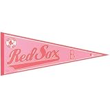 Boston Red Sox - Logo Name 12 X 30 Pink Pennant MLB Pro Baseball