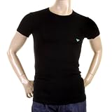 Emporio Armani t shirts black crew neck logo t shirt 111035 1W725 EAM2375