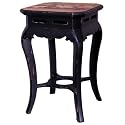 Unique Asian Accent Furniture - 25" Ming Design Square King's Stool End Table Drink Stand