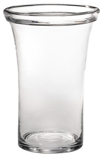 HomArt 12-Inch Flared Glass Hurricane Vase