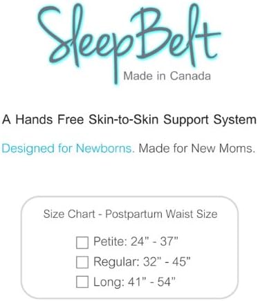SleepBelt Hands Free Skin-to-Skin Infant Support System (Regular, Black)