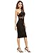 ROMWE Women's Sexy Sleeveless Halter Sheer Lace Sheath Dress