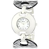Breda Womens 1614-zebra Alyssa Silver Bezel Mo