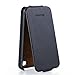 Docooler?Luxury Leather Slim Flip Case Cover Compatible with Apple?iPhone 4 4S - Black