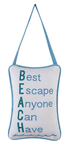 C&F Home Beach Doorknob Petite Pillow 5 x 8 White and Blue