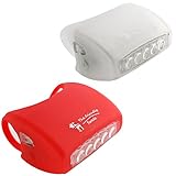 The Friendly Swede Silicone 7 LED Bike Light Set, White and Red