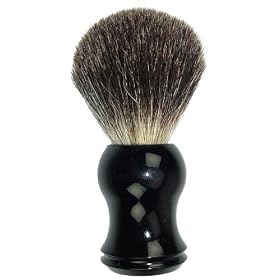 Fantasia - 9121 - Blaireau - Blaireau v�ritable - Manche plastique - Noir - Hauteur 9.5 cm (Import Allemagne)
