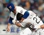 Nolan Ryan Texas Rangers MLB Hand Signed 8x10 Photograph Fight with Robin Ventura