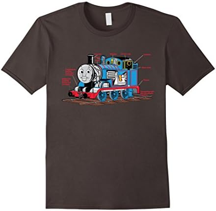 Men's Tank Engine The Friends Train T Shirt - Funny Thomas Large Asphalt