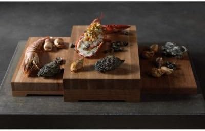 Craster BO_BBTS Oak 15.7 x 9.8 x 3.5" 3-Step Display Riser Set