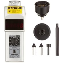 Shimpo DT-207LR Handheld Tachometer with 6" Wheel, LED Display, +/-1rpm Accuracy, 6 - 99999rpm Range