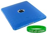 Dark Blue Grid Design Crystal Skin TPU Case for Apple iPad (iPad NOT Included)