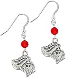 Rutgers Scarlet Knights Round Crystal Earrings