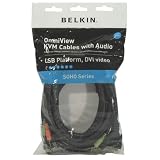 Belkin Omniview USB/DVI KVM Cable For SoHo Series With Audio - 10ft