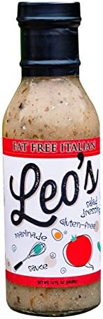 Leo's Original Salad Dressing 12oz Jar (Pack of 3) Choose Flavor Below (Fat Free Italian)