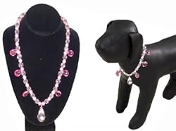 Chandelier pearl necklace for dog cat pet jewelry charm