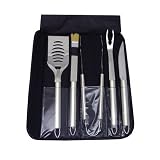 Stainless Steel 5 Piece BBQ Set with Carry Case Outdoor Living