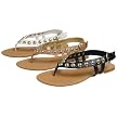 Women's Bamboo by Journee Studded Y-Strap Flat Sandals
