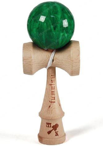 Momma Kendama,Fumetsu Marbled Green, Includes Extra String