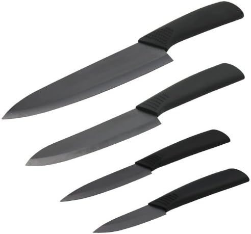 Toponeware CKBKB3468 3-Piece Ceramic Knife Set, Black