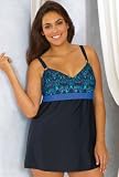 Delta Burke® Batik Beat Lingerie Swimdress - Plus Size Swimwear