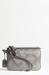 Coach Gramercy Signature Wristlet Bag Case for IPOD 42946 Silver