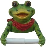 Frog Bathroom Toilet Paper Holder Red Bow
