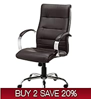 Office Black Leather Swivel Chair