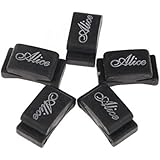 Alice 5pcs Black Rubber Pick Holder Fix on Headstock for Guitar Bass Ukelele