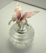 Pink Butterfly Garden Crystal Perfume Bottle